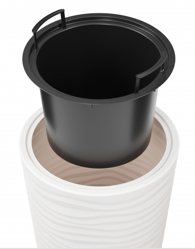 Горшок Оазис 63лит Белый (со вставкой 13лит) М-8081 (D-29см)