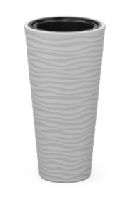 Горшок Оазис 25лит Серый (со вставкой 5лит) М-8076 (D-21см)