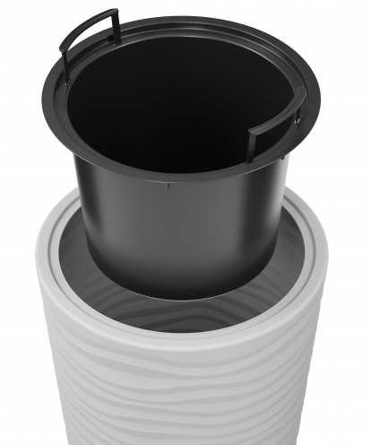 Горшок Оазис 25лит Серый (со вставкой 5лит) М-8076 (D-21см)