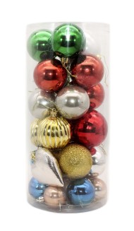 Ёлочное украшение Шары (6см/28шт) Арт-№36