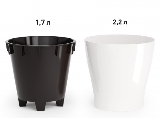 Горшок Лея 2,2лит Белый (с дренажной системой) Горшок Лея 2,2лит Белый (с дренажной системой)