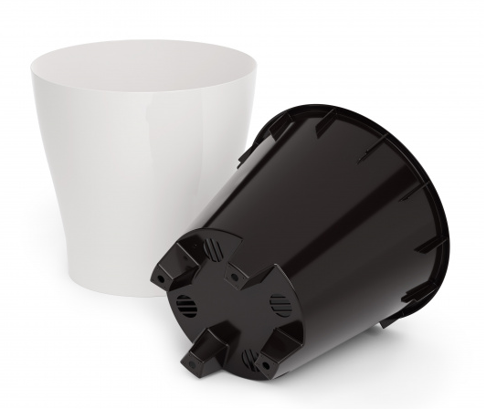 Горшок Лея 2,2лит Белый (с дренажной системой) Горшок Лея 2,2лит Белый (с дренажной системой)