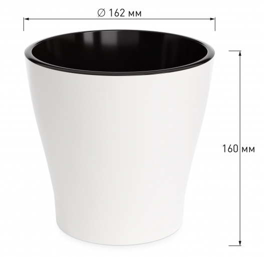 Горшок Лея 2,2лит Белый (с дренажной системой) Горшок Лея 2,2лит Белый (с дренажной системой)