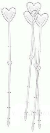 Держатель открыток Сердце прозрачное 34см ЦЕНА ЗА ШТУКУ 1/уп 10шт