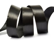 Лента Атласная 25мм*25ярд Чёрная