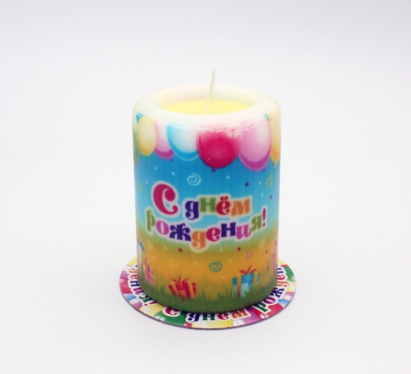 Свеча Сюрприз С Днём Рождения 2015 Арома Мёд