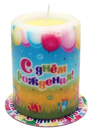 Свеча Сюрприз С Днём Рождения 2015 Арома Мёд