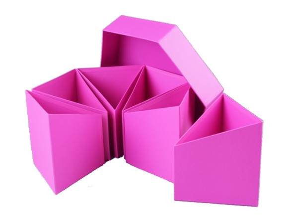 Коробка Тортик из 6 частей L15см W29,5см Фуксия YH-023-2