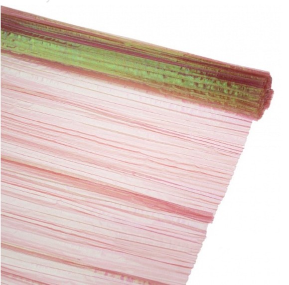 Органза Гофре голограмма 50см*6м Красная