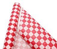 Бумага крафт Европа ромбы красный на белом 70см*8,5м