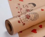 Бумага крафт Love is... 60см*10м (70гр/м2)