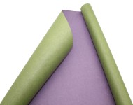 Бумага матовая двусторонняя Хаки-Сиреневая 70см*10м