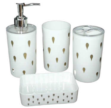 Набор для ванной комнаты 4 предмета Арт-HF-706-6 пластиковый Набор для ванной комнаты 4 предмета Арт-HF-706-6 пластиковый