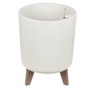 Горшок на ножках Флориан высокий 300мм 19лит Белый ротанг М-3159 (D-27см)