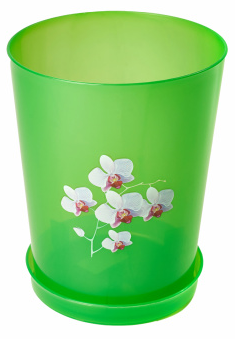 Горшок для Орхидей 3,5лит Прозрачно-Зелён с поддоном М-1455 D-17см Горшок для Орхидей 3,5лит Прозрачно-Зелён с поддоном М-1455 D-17см