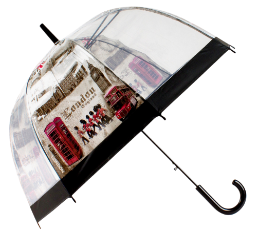 Зонтик-трость Женский Прозрачный (Н-80см)