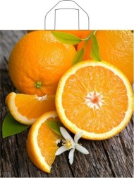 Сумочка пакет п/э 390*430мм Свежий апельсин Арт-0013608