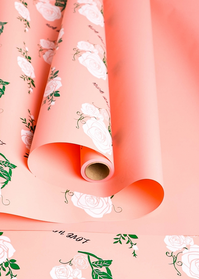 Пленка матовая Розы на Персиковом 60см/10м Пленка матовая Розы на Персиковом 60см/10м
