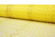 Сетка Рабица Желтая с золотой полосой 53см*5,5м