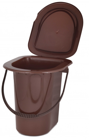 Ведро-туалет 18л Коричневое Арт-М-7619 (БАШ)
