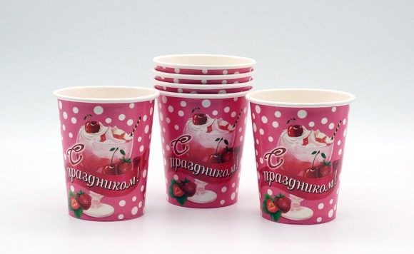 Стакан бумажный С Праздником 250мл*6шт Арт-334216