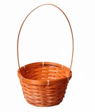 Корзина плетеная Бамбук D-16/10 H-32 Оранжевая