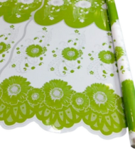 Пленка прозрачная с рисунком Аделина Салатово-Белая 70см/200гр