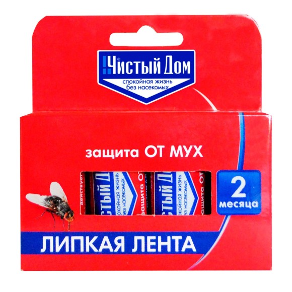 Лента липкая от мух Чистый Дом (1уп/120шт)
