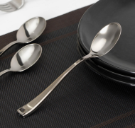 Ложки пластиковые столовые Серебро 6шт*17,5см Арт-6910460