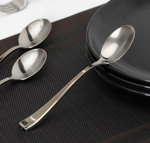 Ложки пластиковые столовые Серебро 6шт*17,5см Арт-6910460