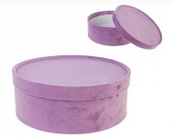 Коробка для Цветов Бархат круглая H28,5см W11см