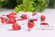 Прищепка Божья коровка 1,3см (1уп/24шт) Цена за штуку