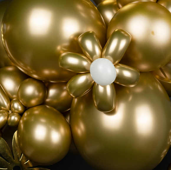 Шар латексный 10/25см хром Золото 1уп/50шт