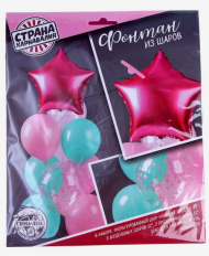 Фонтан из шаров Нежность 10шт латекс+фольга с Конфетти Арт-9683407
