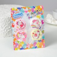 Свечи для торта Единорожки 4шт Арт-4428759