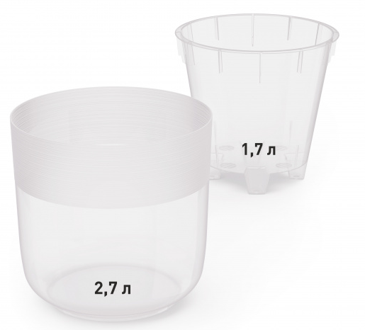 Горшок Линель для орхидей 2,7лит Прозрачный М-8401 D-15см (с дренажной системой) Горшок Линель для орхидей 2,7лит Прозрачный М-8401 D-15см (с дренажной системой)