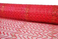 Сетка Рабица Красная с золотой полосой 53см*5,5м