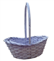 Корзина плетеная Бамбук Набор 3шт D-33/30/26см Сиреневые