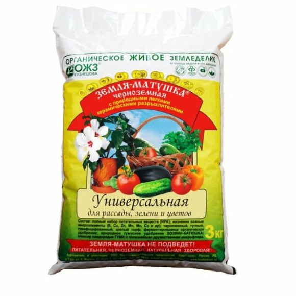 Грунт Земля Матушка Универсал 3лит (1/4шт) Грунт Земля Матушка Универсал 3лит (1/4шт)