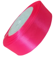 Лента Атласная 25мм*25ярд Ярко-Розовая