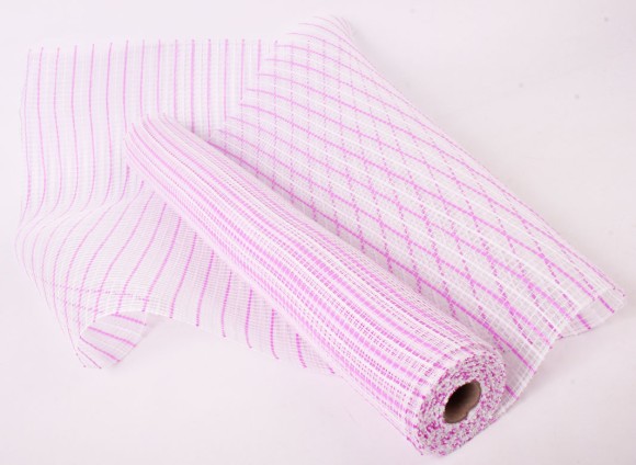 Сетка Акцент Ярко розовая белая 53см*6м