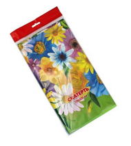 Скатерть одноразовая Цветочная поляна 120*220см Арт-31674