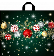 Сумочка пакет п/э 600*500мм Новогоднее мерцание Арт-53344