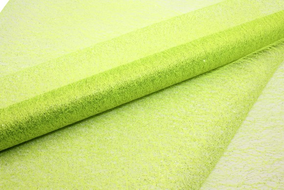 Сетка Паутинка с блестками Салатовая 48см*5м