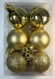 Елочное украшение Шары (6см/12шт) 17см Арт-33