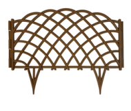 Заборчик пластиковый Диадема Светло-Коричневый 450*320мм (6секций)