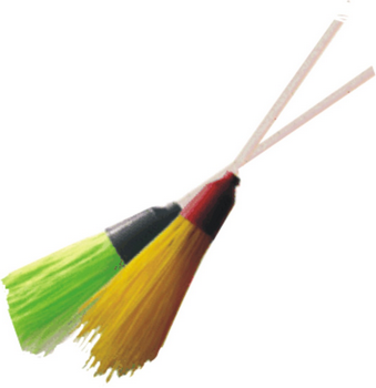 Метла пластиковая круглая с Черенком