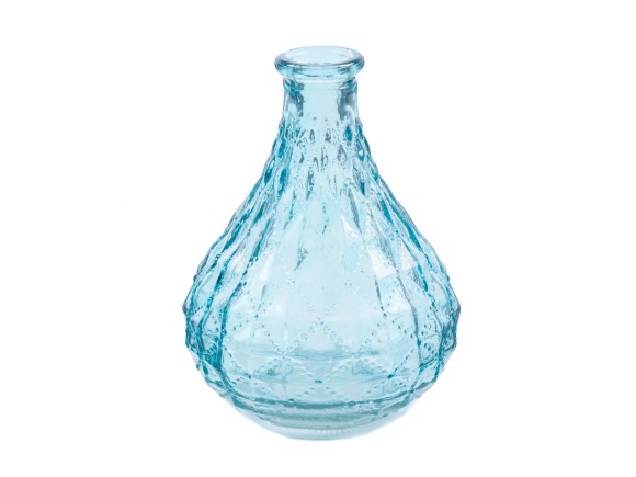Ваза стеклянная Голубая Н-12,5см Арт-0620-М07 Ваза стеклянная Голубая Н-12,5см Арт-0620-М07