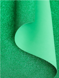 Фоамиран 1,5мм Глиттер Зелёный 60*70см (1уп/10шт)