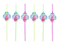 Трубочки для коктейля С Днем рождения! фея (1уп/6шт) 909497